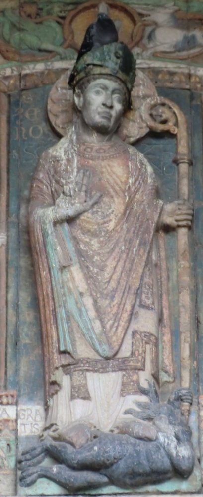 Relief: Zeno, in der Basilika S. Zeno Maggiore in Verona
