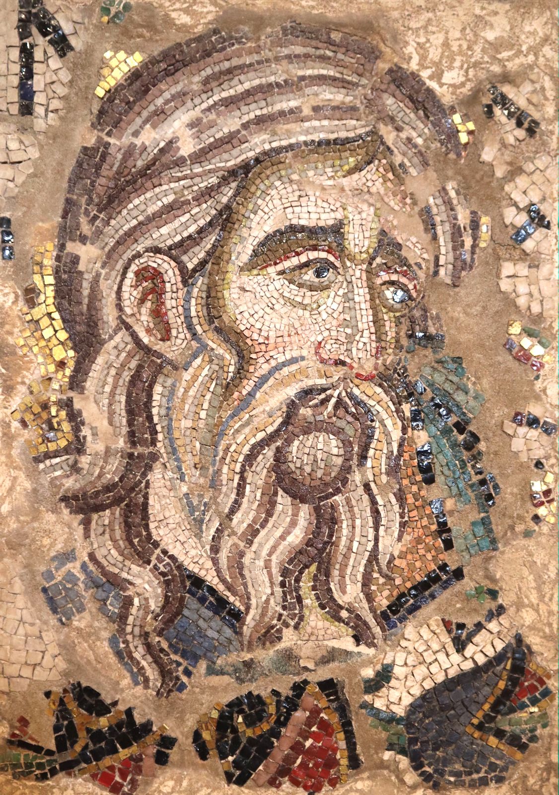 Mosaik (Fragment), im Museum des Domes San Marco in Venedig