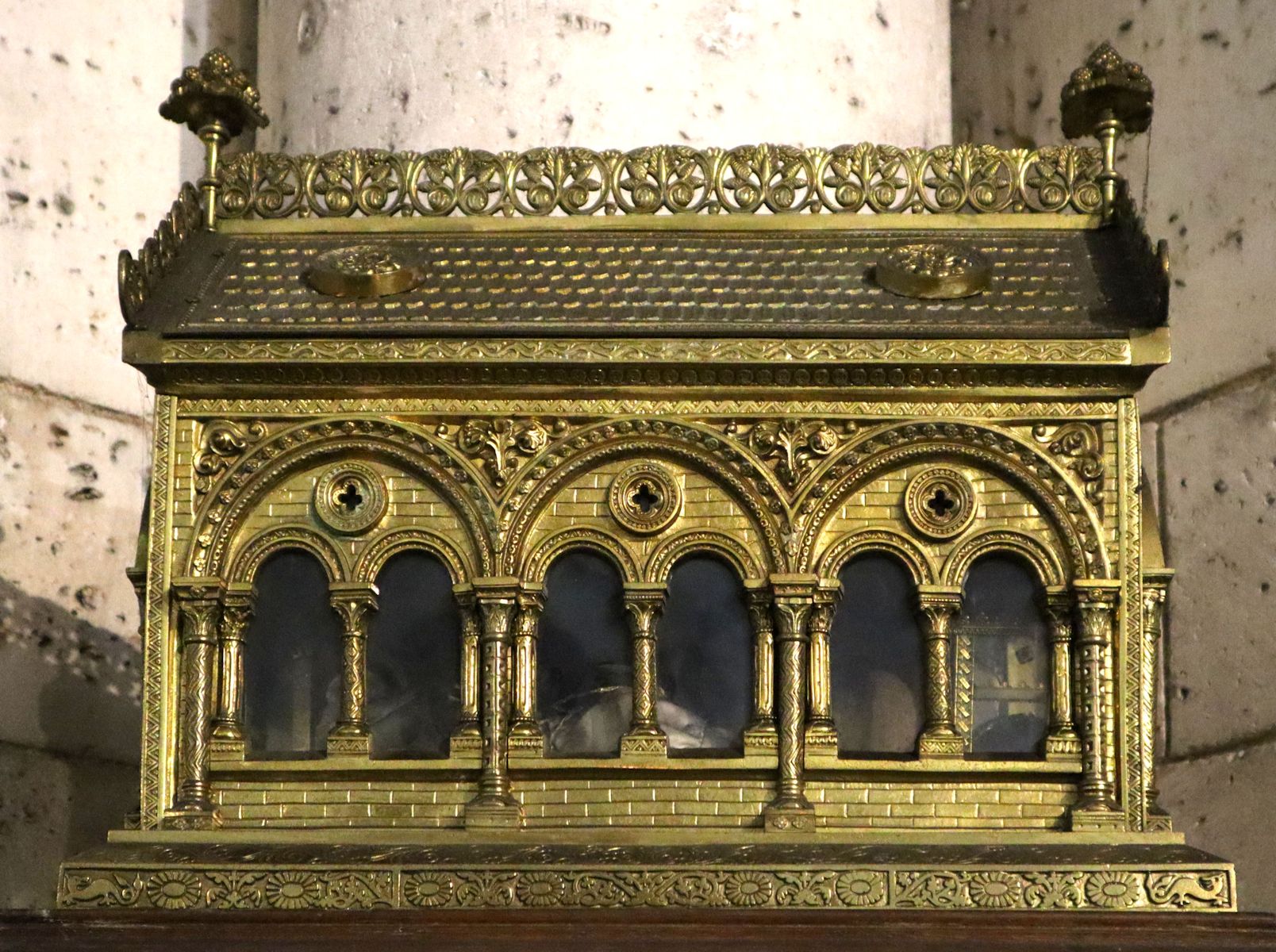 Reliquien von Sicharius in der Kirche des ehemaligen Klosters Saint-Pierre in Brantôme